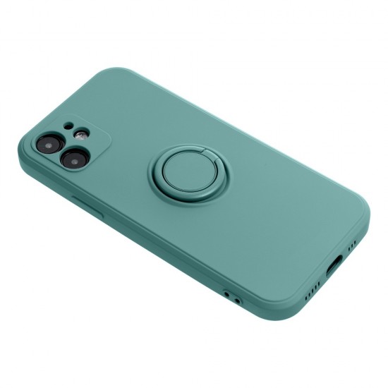 Samsung A12 Forcell Silicone Ring Green Кейс