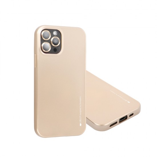 Samsung A12 Mercury i-Jelly Metal Gold Кейс