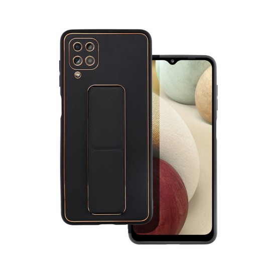 Samsung A22 4G Forcell Leather Kickstand Black Кейс