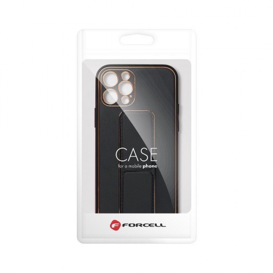 Samsung A22 4G Forcell Leather Kickstand Black Кейс