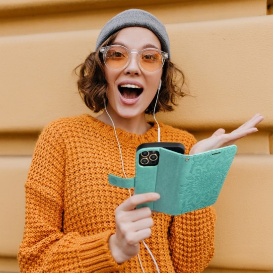 Samsung A22 4G Forcell Mezzo Book Mandala Green Кейс