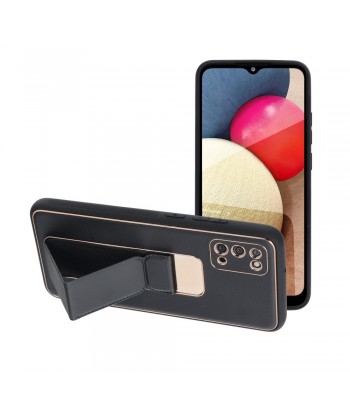 Samsung A02s Forcell Leather Kickstand Black Кейс