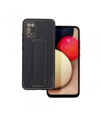 Samsung A02s Forcell Leather Kickstand Black Кейс