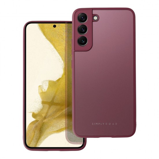 Samsung S22 Plus Roar Matte Glass Bordo Кейс