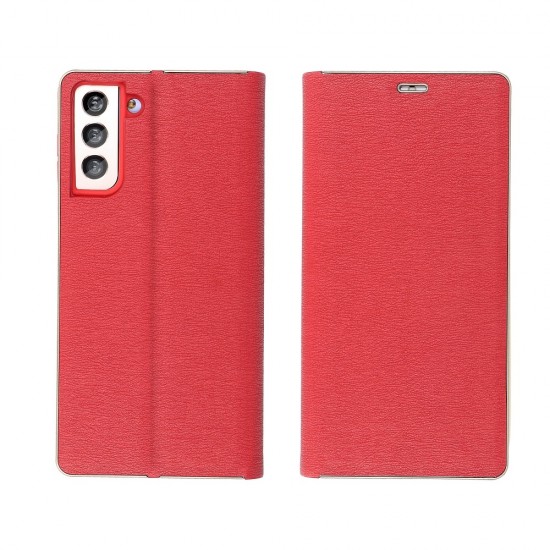 Samsung A02s Forcell Luna Book Carbon Red Кейс