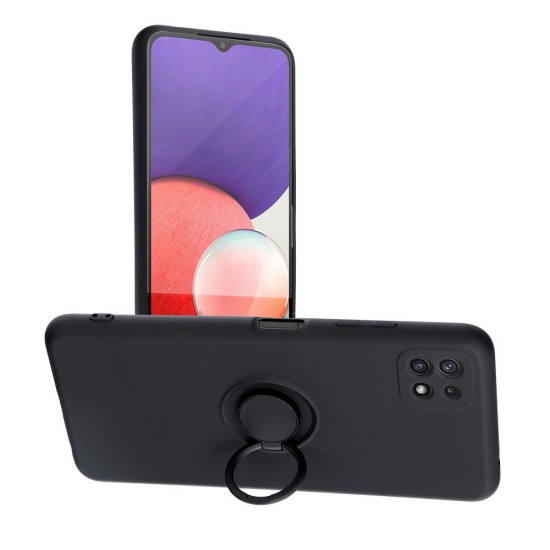 Samsung A02s Forcell Silicone Ring Black Кейс