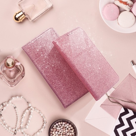 Samsung A02S Forcell Shining  Book Rose Gold Кейс