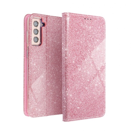 Samsung A02S Forcell Shining  Book Rose Gold Кейс