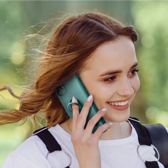 Samsung A02s Forcell Silicone Ring Green Кейс