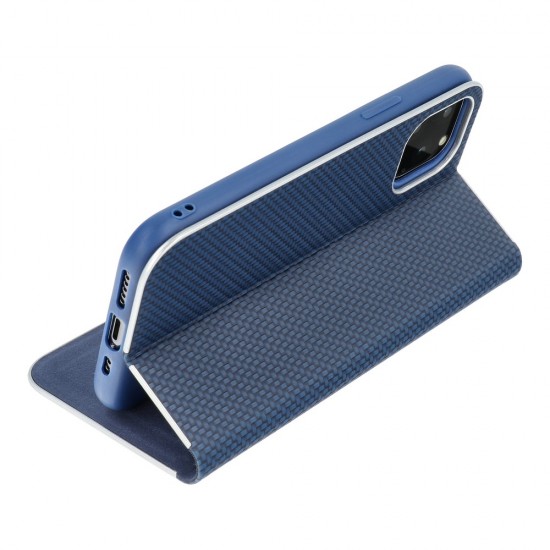 Samsung A03s Forcell Luna Book Carbon Blue Кейс
