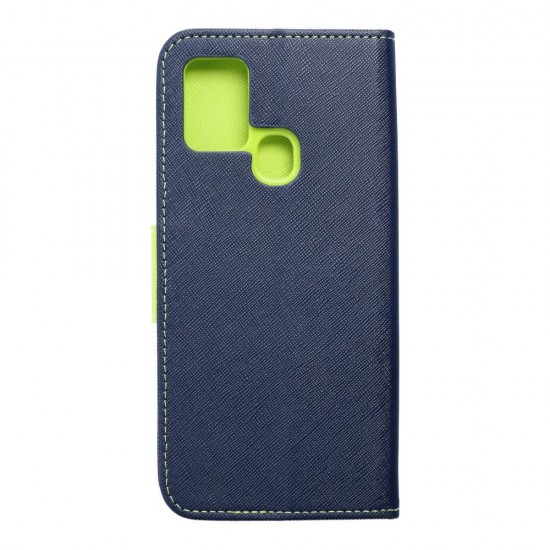 Samsung A21S Fancy Book Navy / Lime Кейс