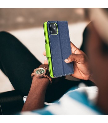 Samsung A21S Fancy Book Navy / Lime Кейс