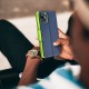 Samsung A21S Fancy Book Navy / Lime Кейс