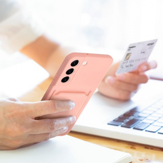 Samsung S21 FE Forcell Card Pink Кейс