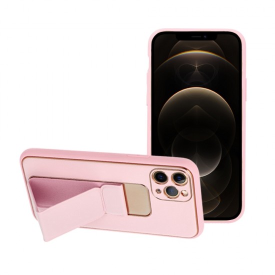 Apple iPhone 11 2019 Forcell Leather Kickstand Pink Кейс
