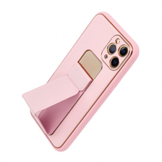 Apple iPhone 11 2019 Forcell Leather Kickstand Pink Кейс