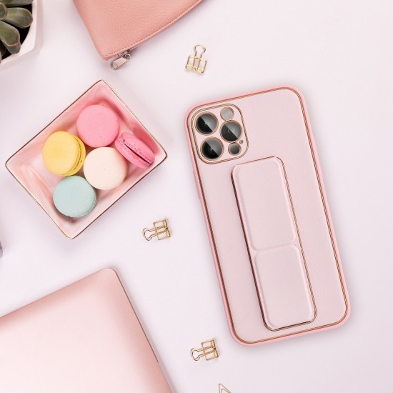 Apple iPhone 11 2019 Forcell Leather Kickstand Pink Кейс