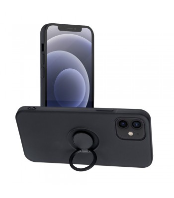 Apple iPhone 12, 12 Pro Forcell Silicone Ring Black Кейс