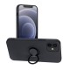 Apple iPhone 12, 12 Pro Forcell Silicone Ring Black Кейс