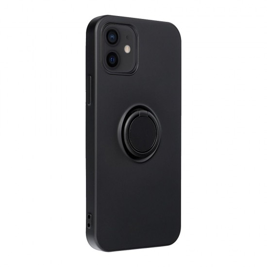 Apple iPhone 12, 12 Pro Forcell Silicone Ring Black Кейс