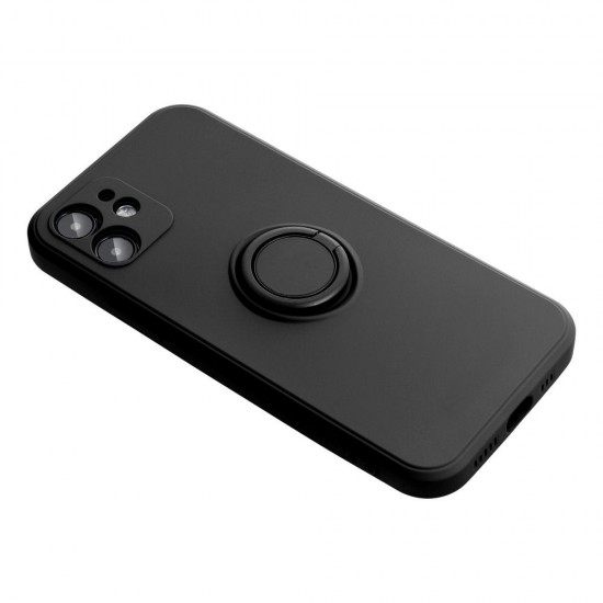 Apple iPhone 12, 12 Pro Forcell Silicone Ring Black Кейс