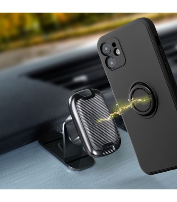 Apple iPhone 12, 12 Pro Forcell Silicone Ring Black Кейс