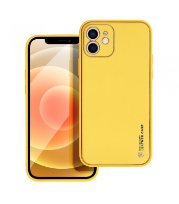 Apple iPhone 12 Forcell Leather Yellow Кейс