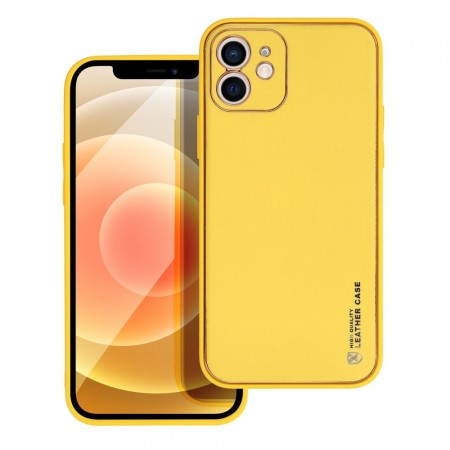 Apple iPhone 12 Forcell Leather Yellow Кейс