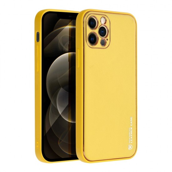 Apple iPhone 12 Pro Forcell Leather Yellow Кейс