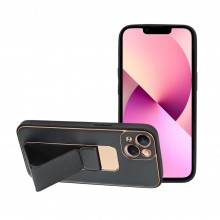 Apple iPhone 13 Forcell Leather Kickstand Black Кейс