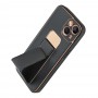Apple iPhone 13 Forcell Leather Kickstand Black Кейс