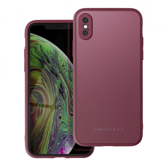 Apple iPhone X, XS Roar Matte Glass Bordo Кейс
