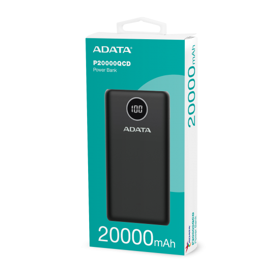 Adata P20000QCD Black Външна батерия