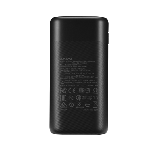 Adata P10000QCD Black Външна батерия