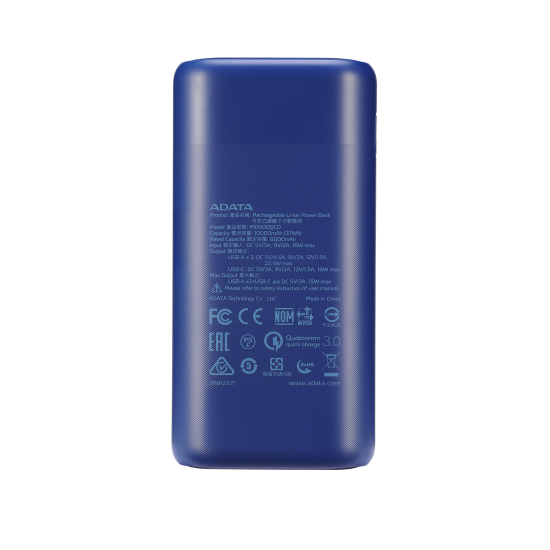 Adata P10000QCD Blue Външна батерия
