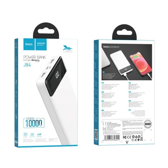 Hoco J84 Cool Plug Power Bank White Външна батерия