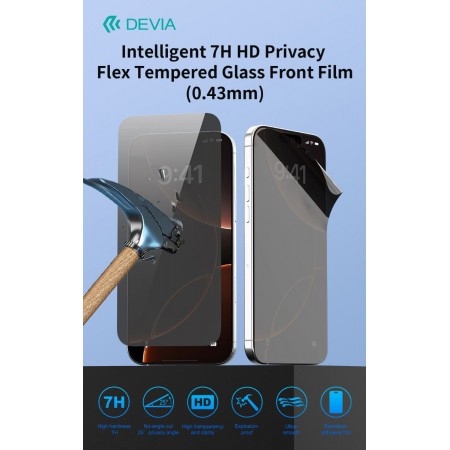 Devia 130418 7H HD Privacy Flex Glass DV1862 Протектор
