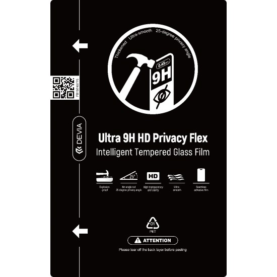 Devia 140400 9H HD Privacy Flex Glass Протектор