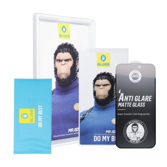Apple iPhone 17 Pro 5D Mr. Monkey Anti-Glare Matte Black Glass Протектор