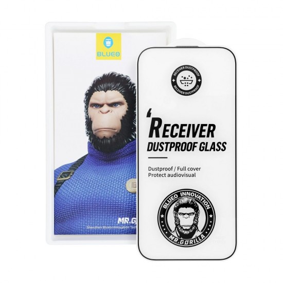 Apple iPhone 17 Pro 5D Mr. Monkey Receiver Dustproof Black Glass Протектор