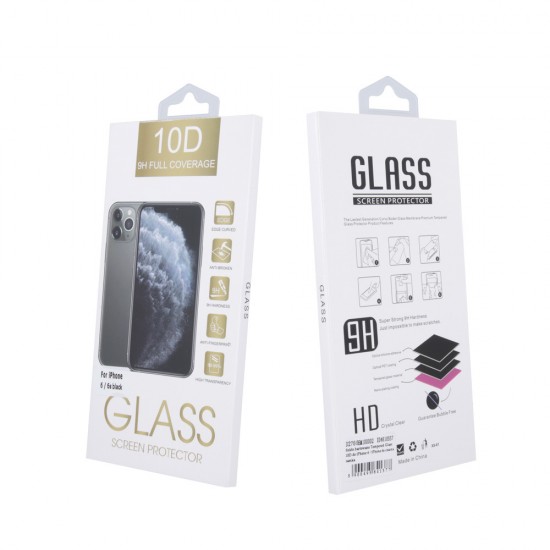 Xiaomi Redmi 10C, 12C, Poco C40 Tempered Glass 10D Black Frame Протектор