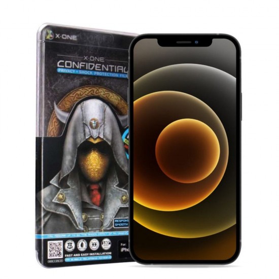 Apple iPhone 13, 13 Pro, 14 X-One Full Cover Extra Strong Privacy Glass Протектор