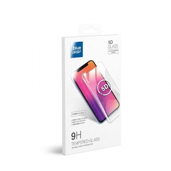 Apple iPhone 12, 12 Pro Blue Star 5D Full Glue Glass Black Протектор