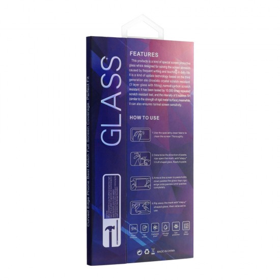 Samsung A12 5D Full Glue Tempered Glass Black Протектор