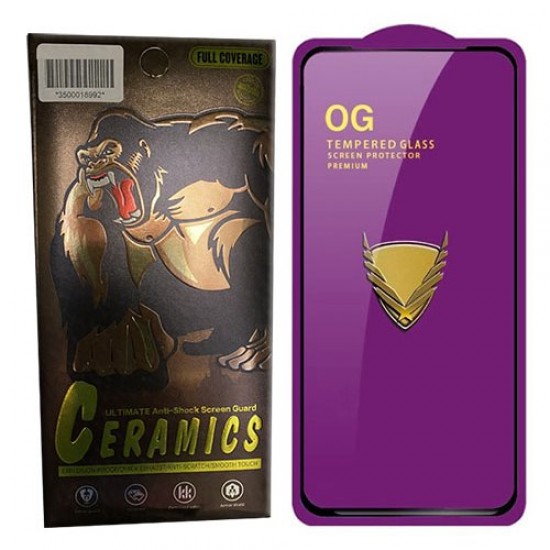 Samsung A12 Beast OG Full Glue Glass Black Протектор
