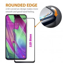 Samsung A40 11D Full Glue Glass Black Протектор Samsung A40 11D Full Glue Glass Black Протектор