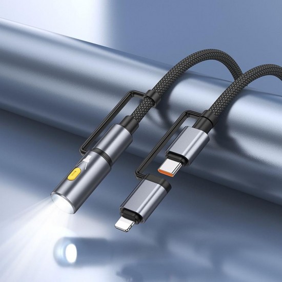 Адаптери и кабели - Hoco U138 C/C Light Black Кабел