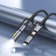 Адаптери и кабели - Hoco U138 C/C Light Black Кабел