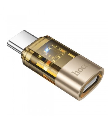 Hoco UA36D Transparent Gold Адаптер