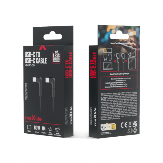 Maxlife MXUC-09 UCB-C to USB-C Кабел